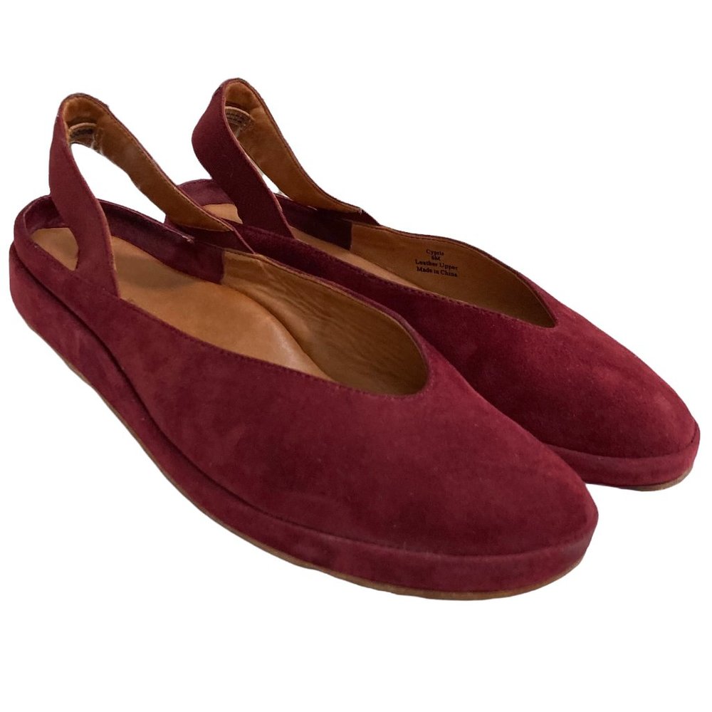 L’AMOUR DES PIEDS Cypris Suede Sling Back Round Toe Flats